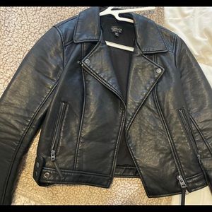 Topshop leather Moto jacket size 4
